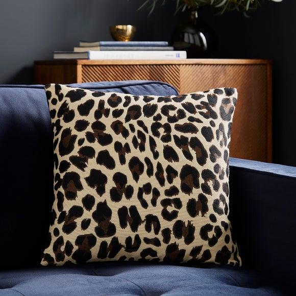 Animal Print Tapestry Natural Cushion Cover - image 1