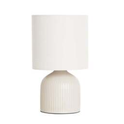 Hebe Ribbed Ceramic Table Lamp - thumbnail 4