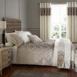 Catherine Lansfield Natural Lattice Cut Velvet Cushion - thumbnail 3