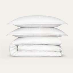 Hotel Cotton Stripe 400 Thread Count Duvet Cover & Pillowcase Set - thumbnail 5