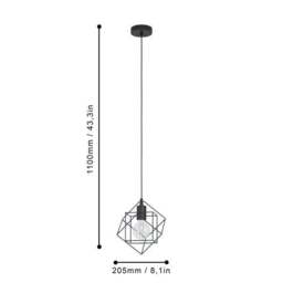 EGLO Straiton Modern Adjustable Pendant Light - thumbnail 4