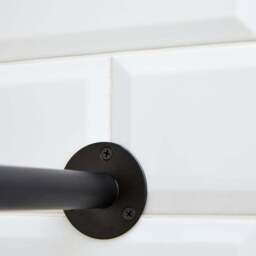 L Shape Black Shower Curtain Rail - thumbnail 4