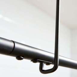 L Shape Black Shower Curtain Rail - thumbnail 3
