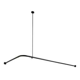 L Shape Black Shower Curtain Rail - thumbnail 2