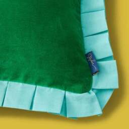 Sophie Robinson Velvet Box Pleat Square Cushion - thumbnail 2