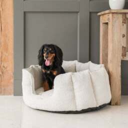 Lords and Labradors Boucle High Wall Dog Bed - thumbnail 2