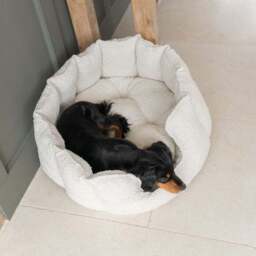 Lords and Labradors Boucle High Wall Dog Bed - thumbnail 3