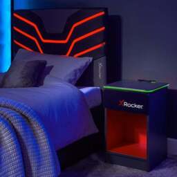X Rocker Carbon Tek Bedside Table with Wireless Charging and Neo Fibre LED - thumbnail 6