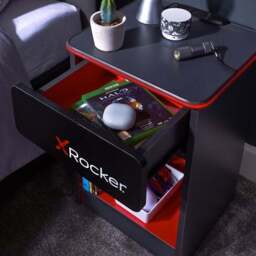 X Rocker Carbon Tek Bedside Table with Wireless Charging and Neo Fibre LED - thumbnail 4