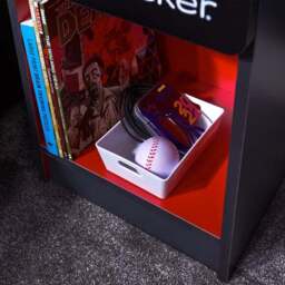 X Rocker Carbon Tek Bedside Table with Wireless Charging and Neo Fibre LED - thumbnail 3