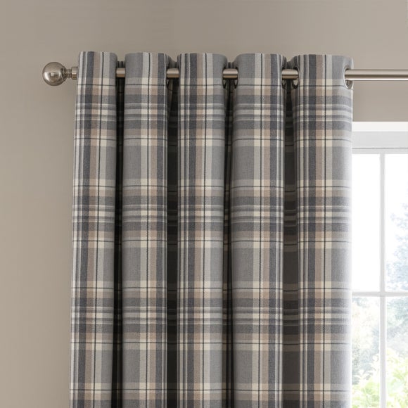 Belhaven Check Eyelet Curtains - image 1