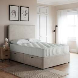 Everyday Side Opening Ottoman Bed Frame, Woven Fabric - thumbnail 1