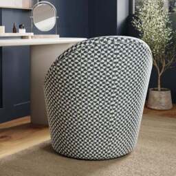 Dion Geo Checkerboard Storage Swivel Chair - thumbnail 2