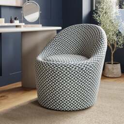 Dion Geo Checkerboard Storage Swivel Chair - thumbnail 1
