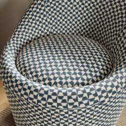 Dion Geo Checkerboard Storage Swivel Chair - thumbnail 3