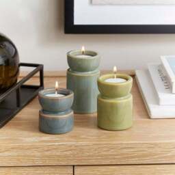 Set of 3 Taper Tealight Candle Holders - thumbnail 2