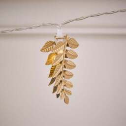 Gold Fern Leaf String Lights - thumbnail 2