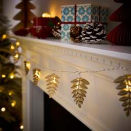 Gold Fern Leaf String Lights - thumbnail 1