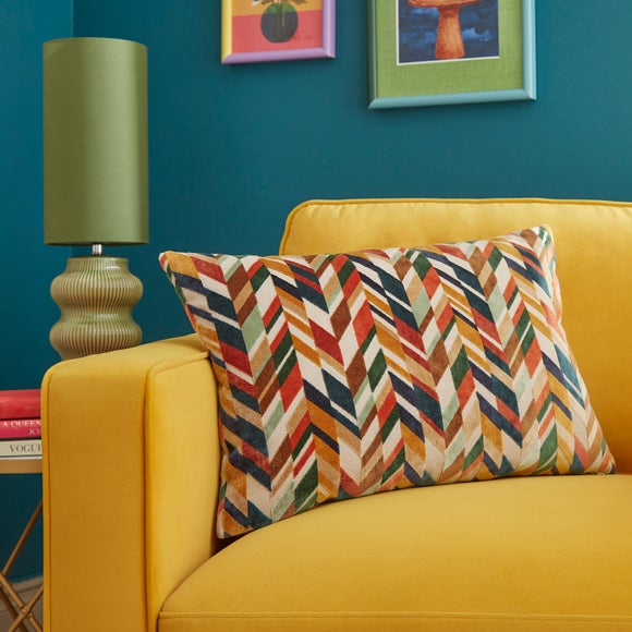 Cut Velvet Rectangle Cushion - image 1