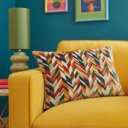 Cut Velvet Rectangle Cushion - thumbnail 1