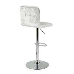 Jasmine Adjustable Height Swivel Bar Stool, Velvet - thumbnail 4