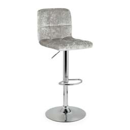 Jasmine Adjustable Height Swivel Bar Stool, Velvet