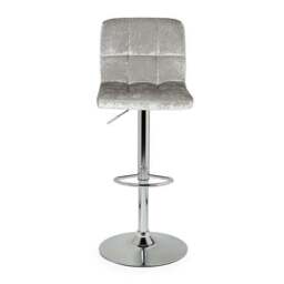 Jasmine Adjustable Height Swivel Bar Stool, Velvet - thumbnail 2