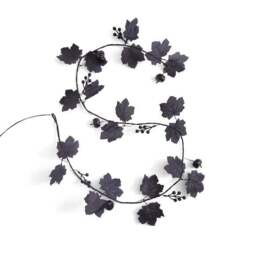 5FT 18 LEDs Black Leaves Garland - thumbnail 3
