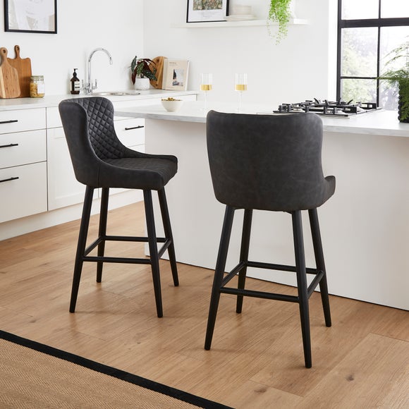 Montreal Counter Height Bar Stool, Faux Leather - image 1