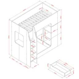 Meridian Gaming High Sleeper Bed Frame - thumbnail 4