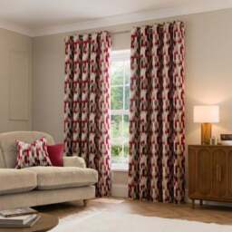 Kelso Cut Velvet Eyelet Curtains - thumbnail 2