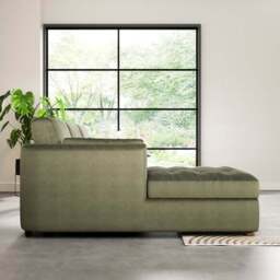Zoe II Velvet Corner Chaise Sofa - thumbnail 3