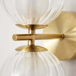 Leirah Ribbed 2 Light Wall Light - thumbnail 3