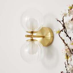 Leirah Ribbed 2 Light Wall Light - thumbnail 1
