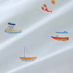 Little Boats Duvet Cover and Pillowcase Set - thumbnail 3