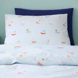 Little Boats Duvet Cover and Pillowcase Set - thumbnail 2