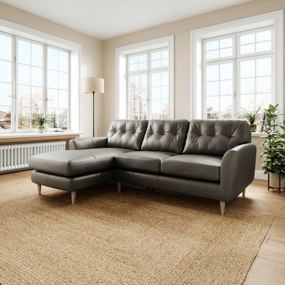 Sven Classic Leather Large Corner Chaise Sofa - image 1