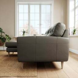 Sven Classic Leather Large Corner Chaise Sofa - thumbnail 2
