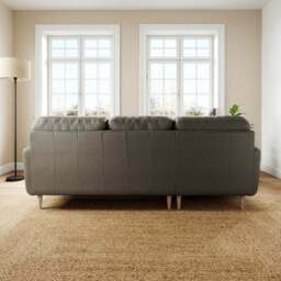 Sven Classic Leather Large Corner Chaise Sofa - thumbnail 3