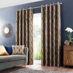 Luxor Metallic Eyelet Curtains - thumbnail 2