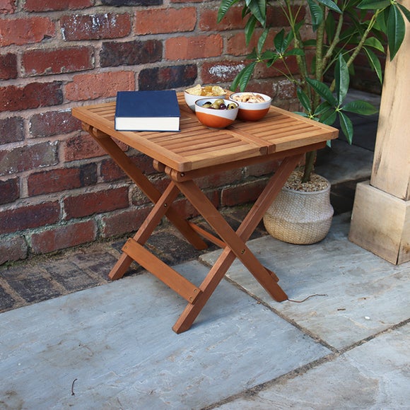 Mini Folding Garden Side Table by Dunelm