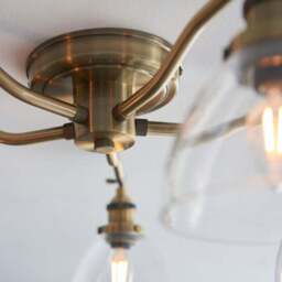 Vogue Tobermory Industrial 5 Light Adjustable Semi Flush Ceiling Light - thumbnail 2