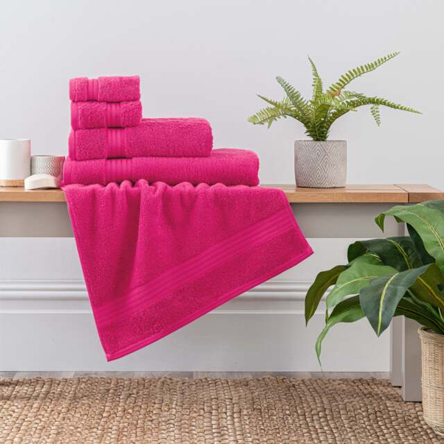 Fuchsia Egyptian Cotton Towel Fuchsia (Pink)