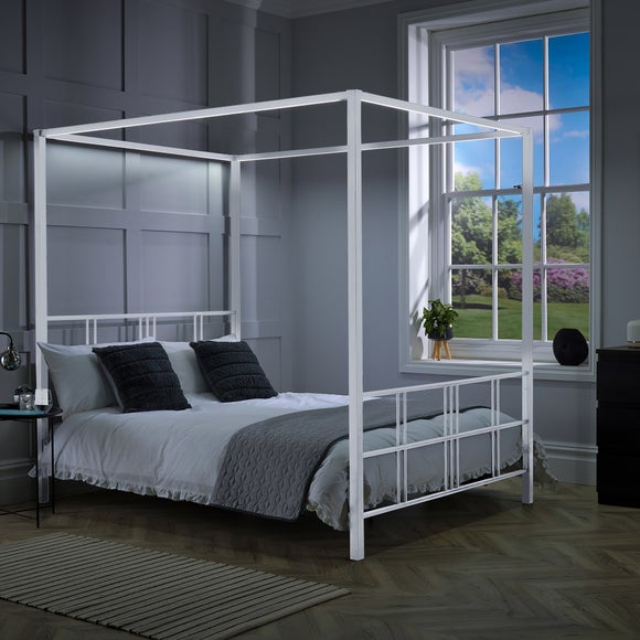 X Rocker Living Fern 4 Poster Bed with LED Lights - image 1