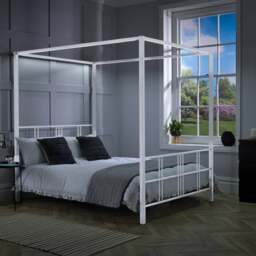 X Rocker Living Fern 4 Poster Bed with LED Lights