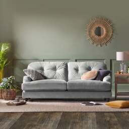 Martha Vintage Velvet 3 Seater Sofa - thumbnail 1