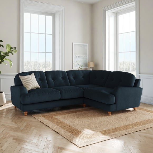 Martha Matte Plush Velvet Full Corner Sofa - image 1