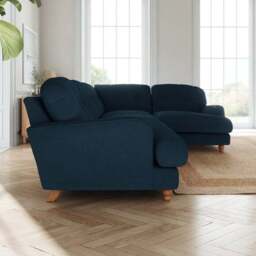 Martha Matte Plush Velvet Full Corner Sofa - thumbnail 2