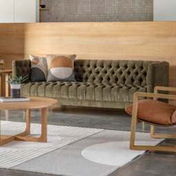 Indio Fabric 3 Seater Sofa - thumbnail 4