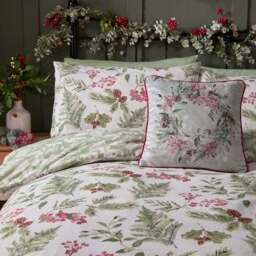 Winter Sprigs 100% Cotton Duvet Cover & Pillowcase Set - thumbnail 2